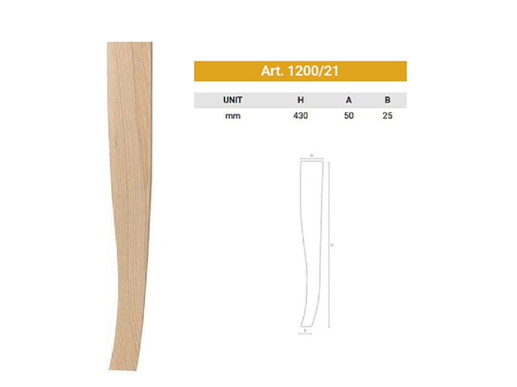 gamba legno faggio grezzo d50x50 25 mm430h gpi.png Gamba Legno Faggio Grezzo d.50x50 / 25 mm.430h | Gpi - immagine 1